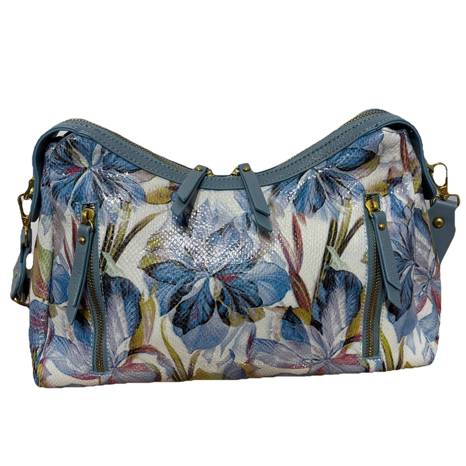 Sharif Legacy Milano 皮革挎包带斜挎包肩带-Iris 蓝色 — 第 2/4 张图片