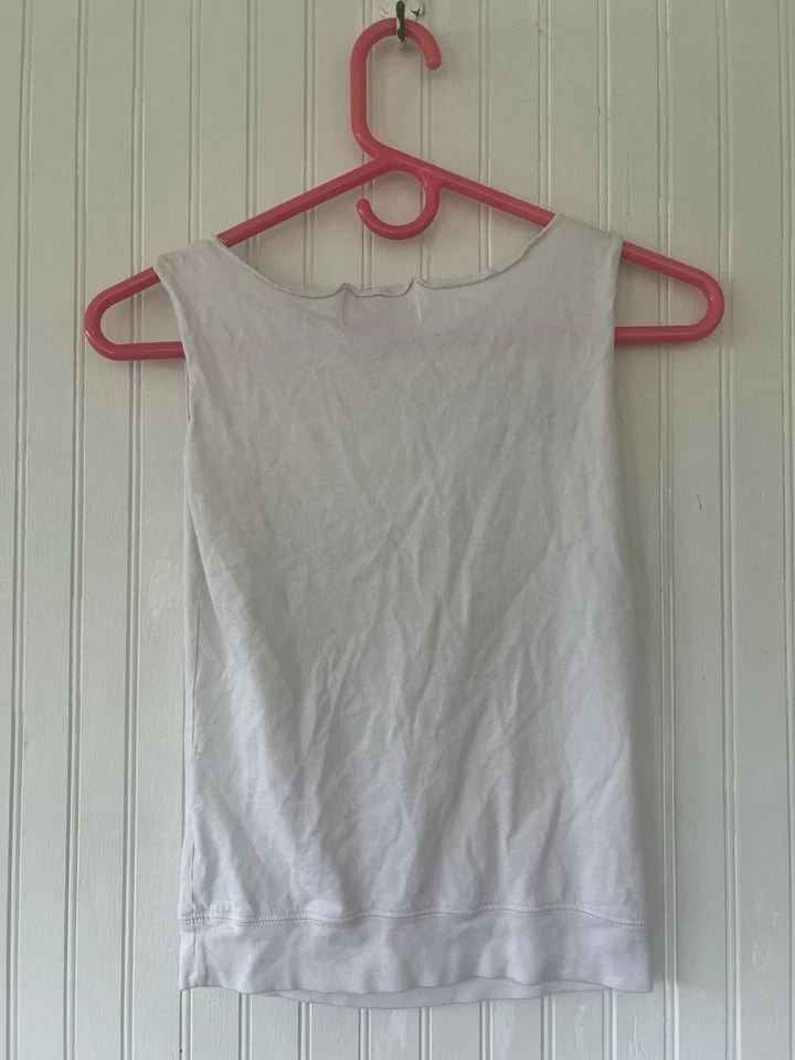 Camiseta sin mangas rara Y2K vintage jugosa de alta costura hecha en glamorosa etiqueta EE. UU. P XS Foto 4 de 4