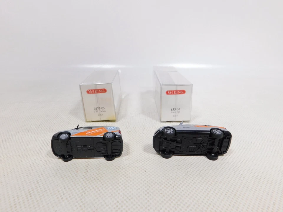 Wiking 1:87 H0 2x Modello Iaa 0275 05 VW Caddy 133 04 Audi Q7 Mint + Box # - Immagine 3 di 4
