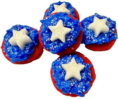 HOT APPLE PIE Scented Handmade July 4th Red White Blue Star Cookie Set Wax Melts