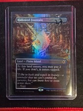 MTG, Lorwyn Eclipsed, Hallowed Fountain, BORDERLESS, FOIL, NM