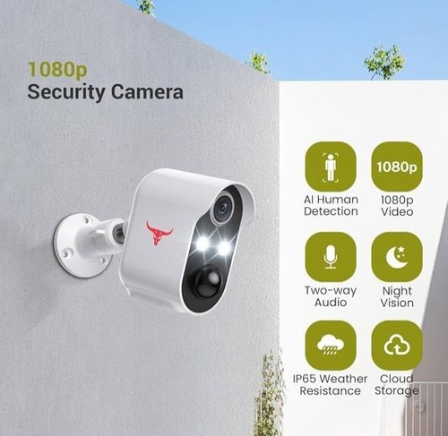 1080p Wi-Fi Security Camera, Indoor/Outdoor Surveillance Bullet Camera - Picture 2 of 13