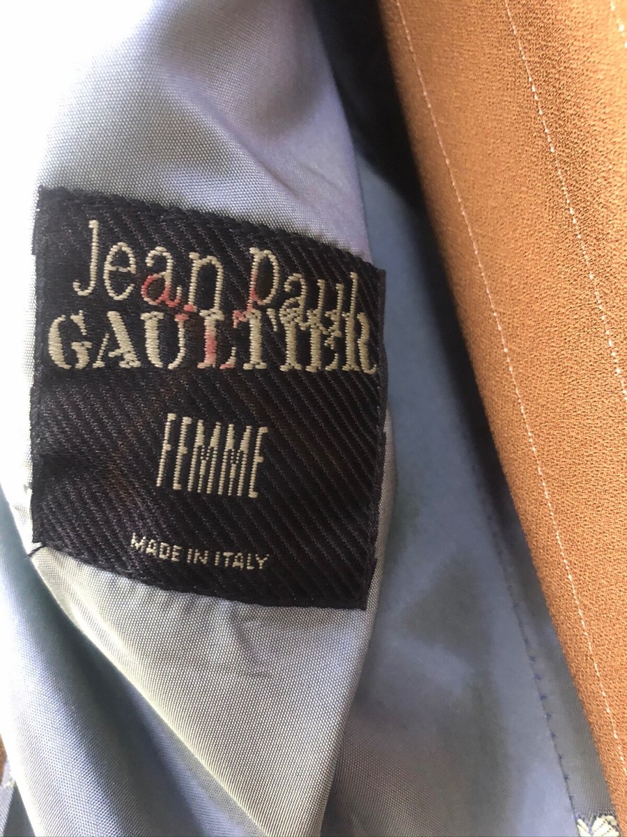 Jean Paul Gaultier Homme Brown Pin Suit - Retail $3800. 40Italy