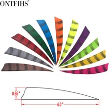 24PCS 4" Shield Striped Arrrow Feather Archery Fletches Fletching Feathers