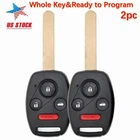 2 For 2007 2008 2009 2010 2011 2012 2013 Acura Mdx Remote 4 Buttons Car Key Fob
