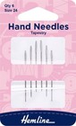 HEMLINE Tapestry Hand Needles, 6 pack, size 24