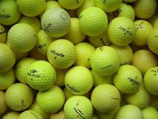 75 Golfbälle Marken-Mix Gelb AA/AAA Qualität gebrauchte Bälle yellow Lakeballs