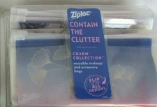 12 Ziploc Contain the Clutter Charm Collection Reusable Accessory Bags
