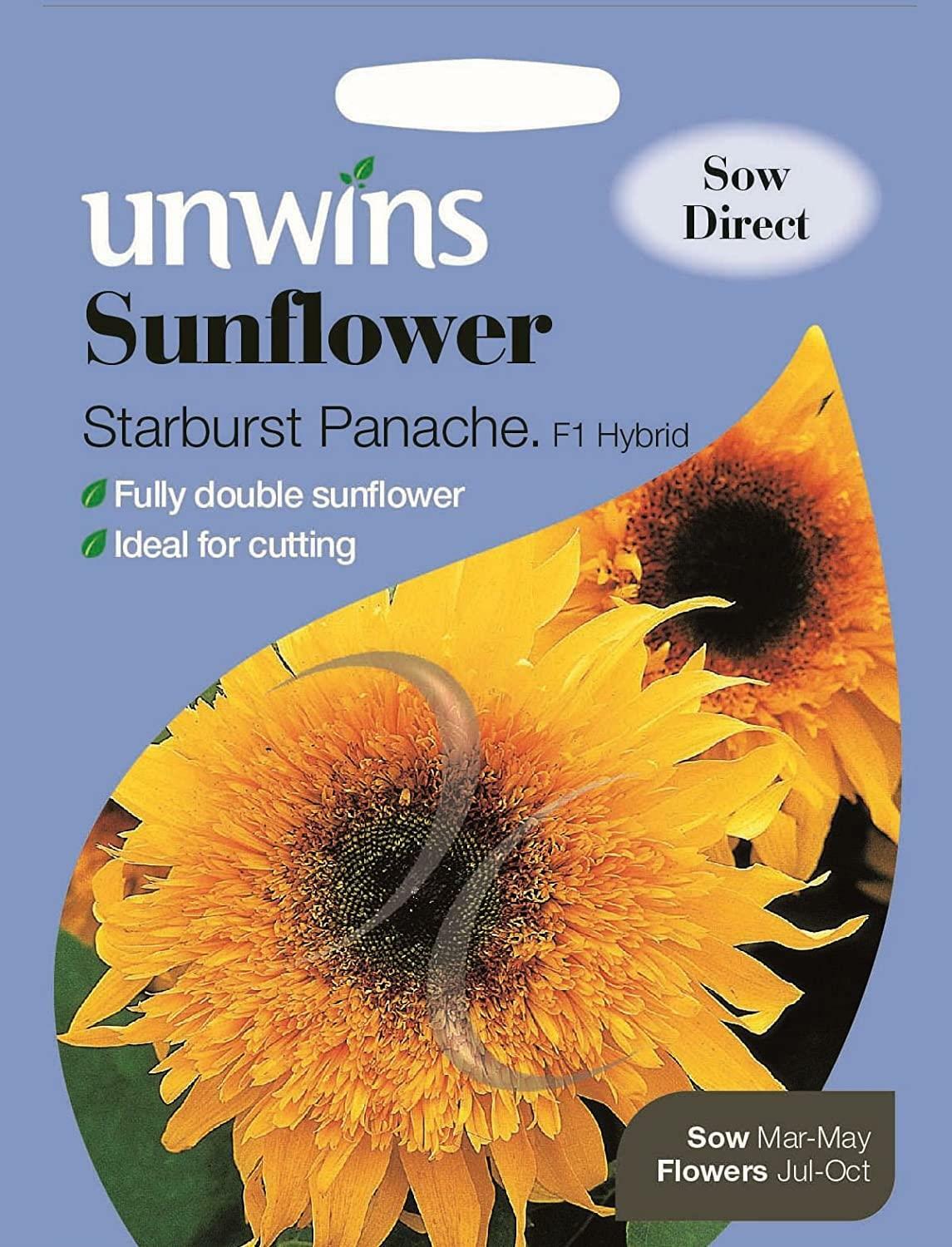 Unwins Grow Your Own Pollen Free Starburst Panache F1 Sunflower Flower Seeds