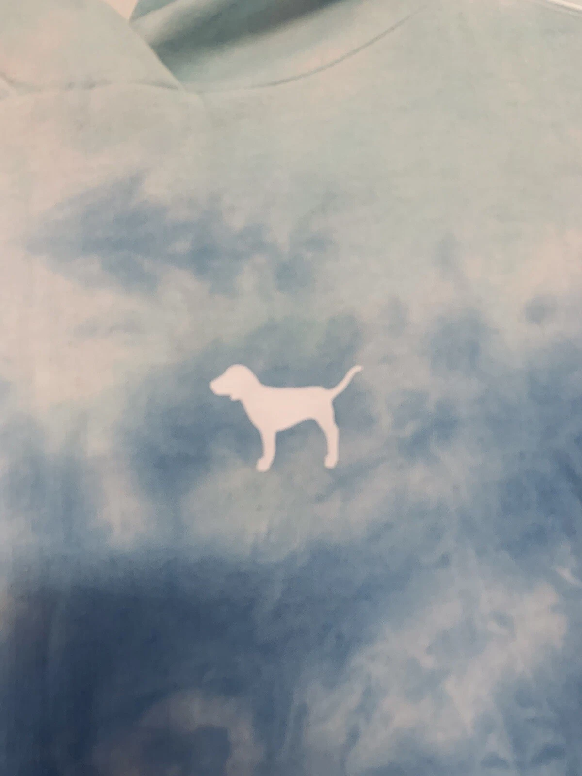 UNDERCOVER Victoria's Secret Maglione Donna L Tye Dye Blu Pullover Felpa con Cappuccio XS