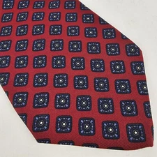 Bert Pulitzer Silk Tie Geometric Ribbed Collectors Ed Strawbridge & Clothier 58"