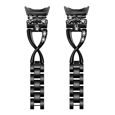 Rhinestone Bling Watch Strap Band for Google Pixel Watch 1/2 Bangle Black