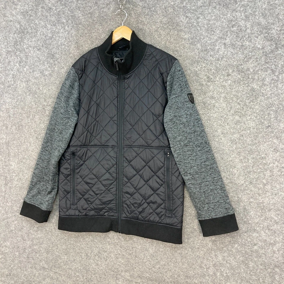 Chaqueta Kyodan Exterior Hombre Talla L Grande Negra Manga Larga Cremallera Nylon A3707 Foto 2 de 4