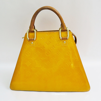 Authentic LOUIS VUITTON Forsyth Mango Vernis Leather Hand Bag