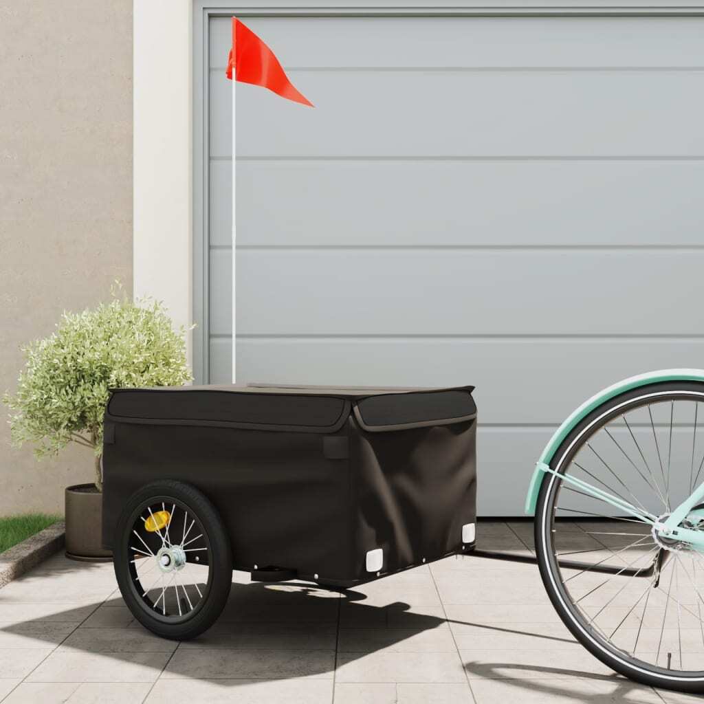 Bicicleta Cargo Remolque Negro 45KG Hierro