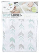 Summer Infant Soft Muslin Standard Changing Pad Cover Arrows NIP