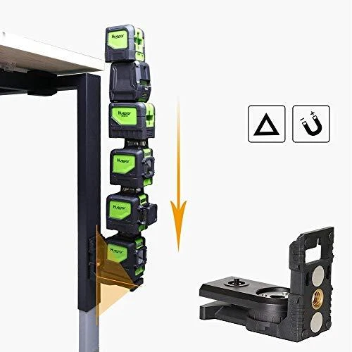 Laser Level L-shape Laser Level Adapter -  Magnetic Pivoting Base for Wall &