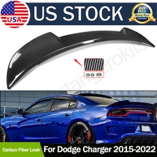 Rear Trunk Spoiler Wing SRT Hellcat Style Carbon Look Fits 2015-22 Dodge Charger