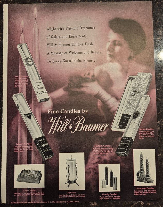 Candles 2 print ads The Fra House Beautiful 1913-1955