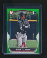 CHRISTIAN CERDA 2023 BOWMAN PROSPECTS GREEN PARALLEL 299/399