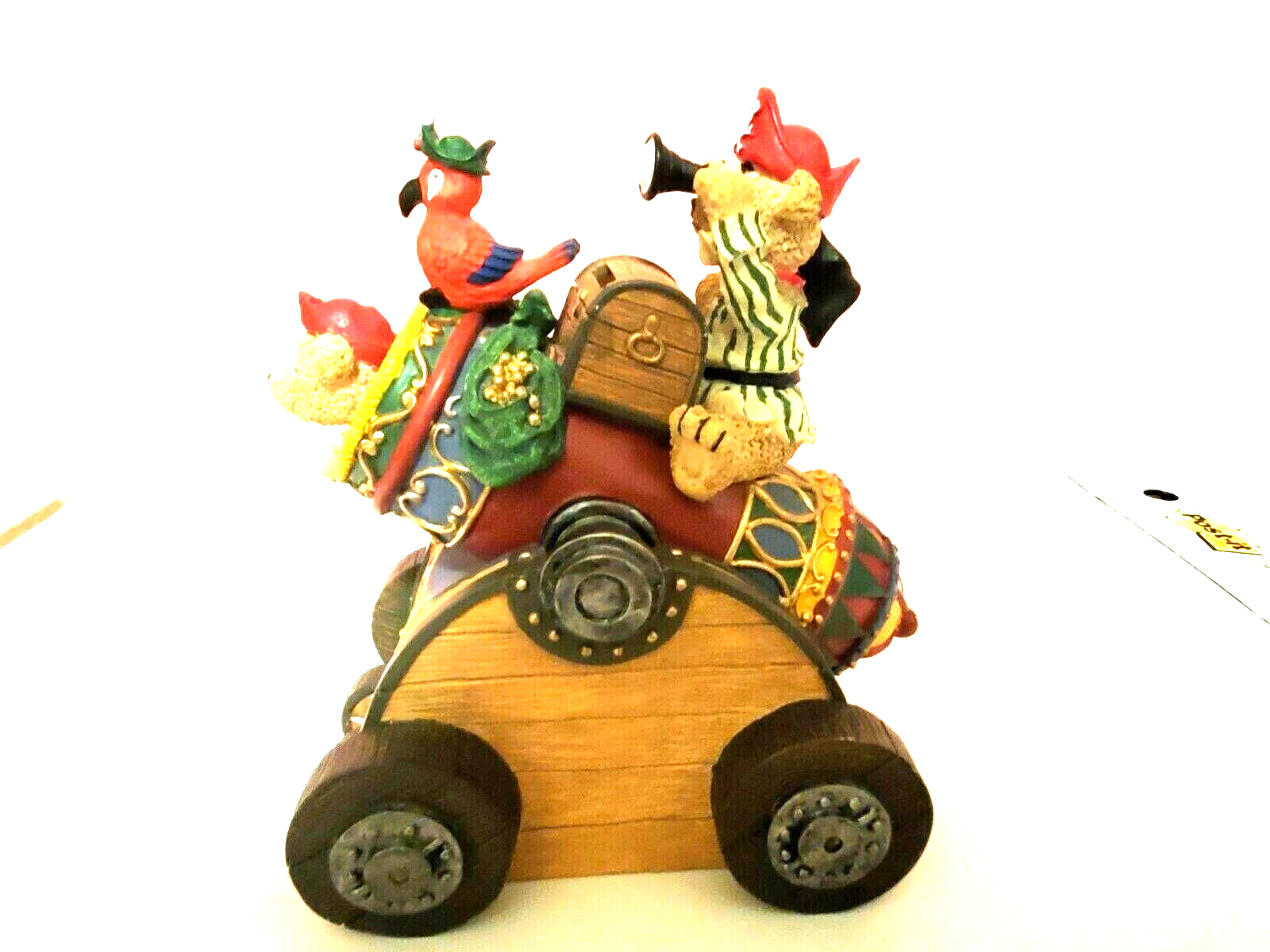 Pirates Treasure Teddy Bear Cannon With Parrot 8 3/4