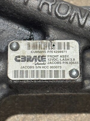 Jacob Front Assy Jake Brake for Cummins ISX12 4298971 40644