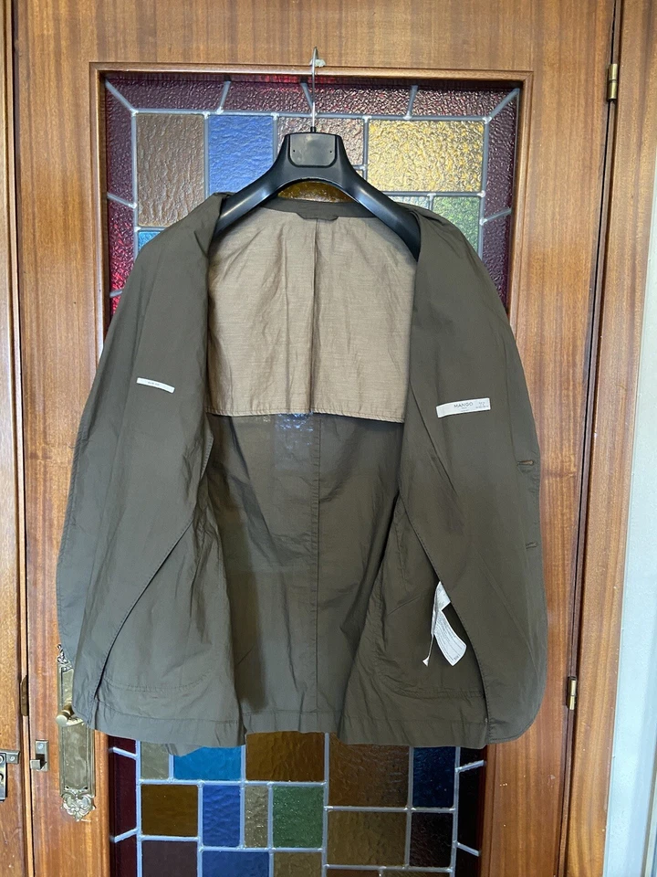 MANGO NUEVA T 54 ALGODON Blazer Chaqueta Muy Ligera - Imagen 2 de 4