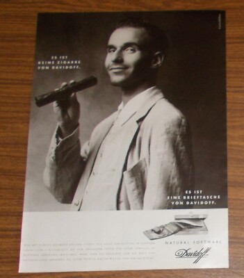 Seltene Werbung DAVIDOFF Brieftasche - Natural Software 1996