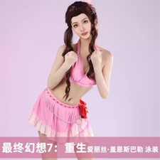 Final Fantasy VII Rebirth Aerith Gainsborough Cosplay Costume Suit Swimwear Set