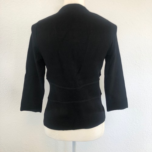 NWT White House Black Market WHBM Ottoman Ribbed Sweater Jacket Size Extra Small - Picture 3 of 6