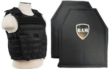 Level IIIA 3A | Body Armor Inserts | Bullet Proof Vest | Exp BLACK M-XXL - 10x12