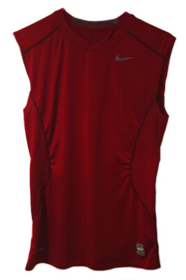 red sleeveless t shirt