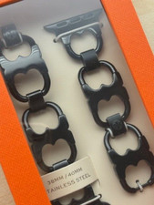 Tory Burch Double-T Link Apple Watch Band, 38mm/40mm Black NWT
