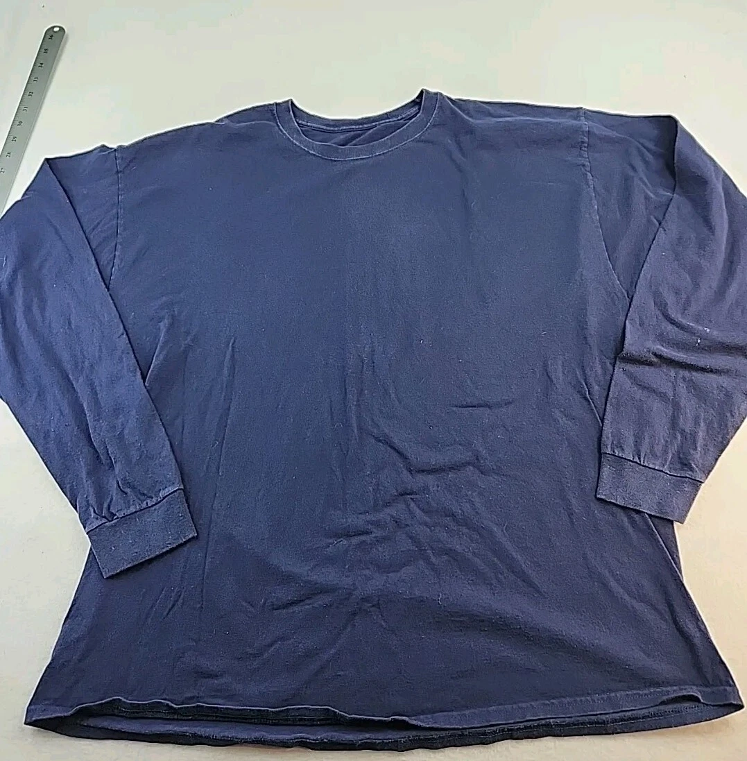T shirt homme Champion 2XL coton bleu manches longues