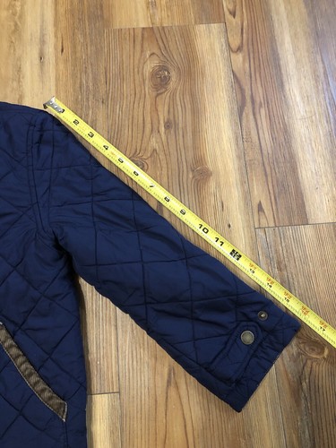 Vintage Polo Ralph Lauren Boys Quilted Jacket Size 7 Corduroy Collar Trip Blue - Picture 21 of 21