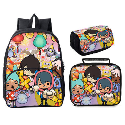 Toca Life World Kids Backpack Girls Boys Schoolbag Pencil Case Travel  Rucksack