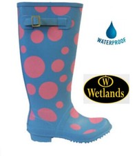 New Ladies Wellies Wetlands Comfy Festival Waterpoof Wellington Boots UK Sizes 