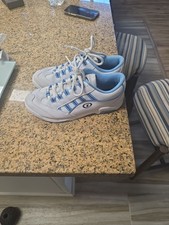 Dexter Women's White Blue Bowling Shoes Lace Up Sneakers size 6m
