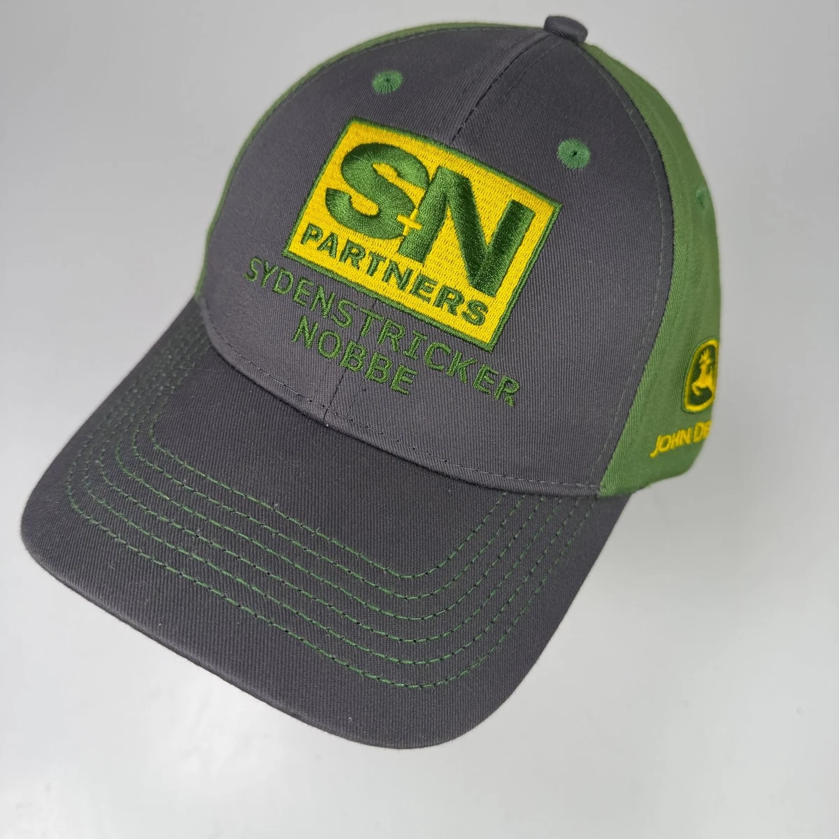 John Deere Cappello da camionista in rete, marrone chiaro e nero, accento in corda, toppa con logo Heritage, Marrone chiaro e nero, taglia unica