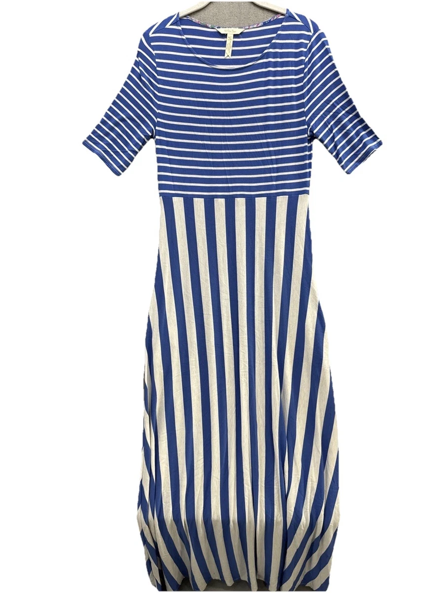 Cotton 3/4 Sleeve Striped Maxi Dresses for Women for sale | eBay