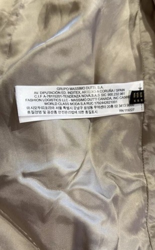 BNWT Massimo Dutti Zara Trinny Sequin Gold Metallic Blazer Jacket S UK 8-10 - Picture 11 of 12