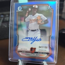2026 Bowman Esteban Mejia 1st Bowman True BLUE REFRACTOR Auto # /150