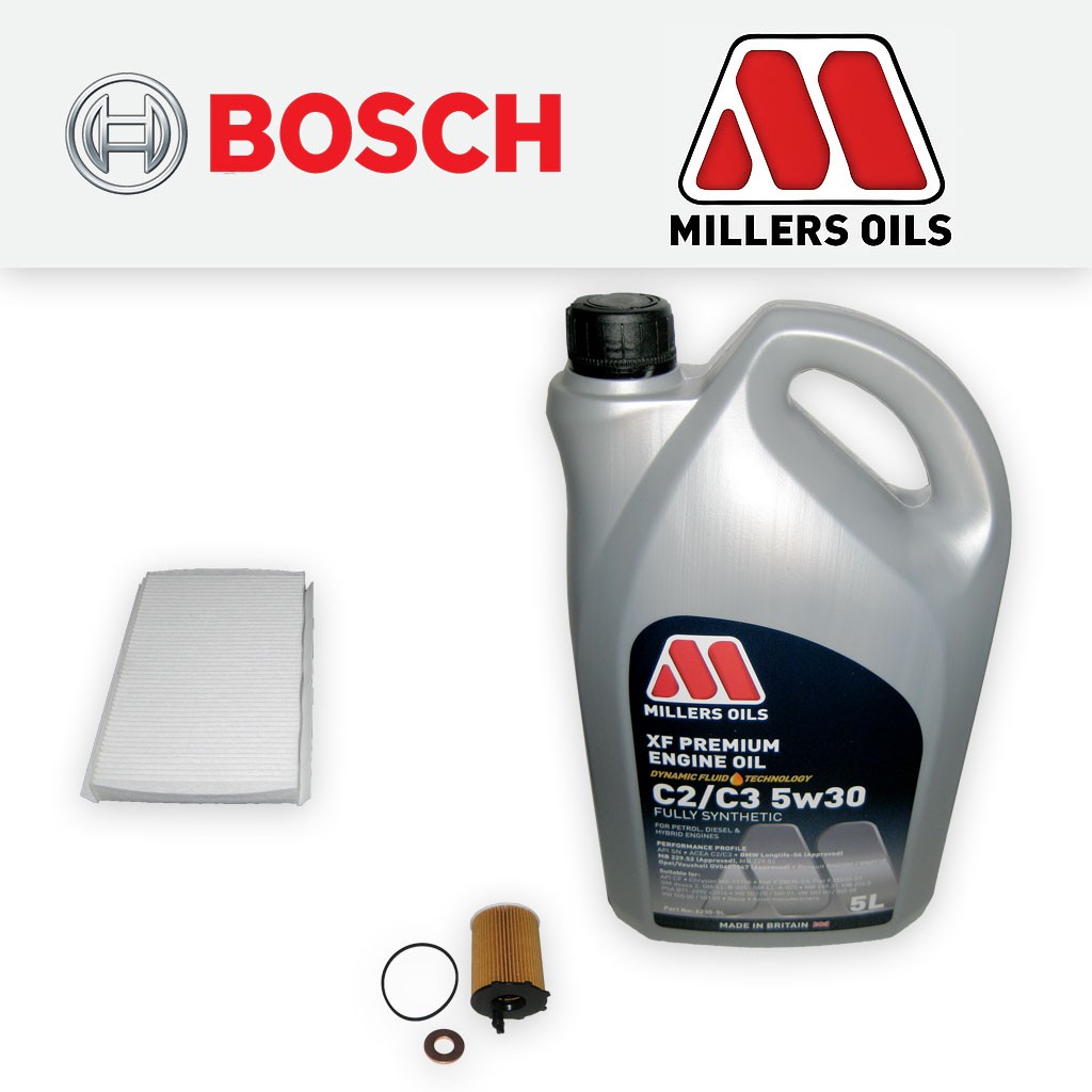 SERVICE KIT for CITROEN C3 PICASSO 1.6 HDI DV6C DV6DTED OIL CABIN FILTERS +OIL