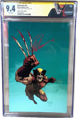 Wolverine 37 CGC 9.4 Marvel Comics,11/23 Capullo Virgin Edition Signed Capullo