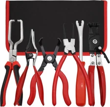 6Pcs Fuel Line Disconnect Tool Set,Hose Pipe Clamp Clip,Hose Clamp Tool,9"Fuel F