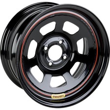 Bassett 57rh4 15x7 Dot D-hole 4x100 Mm 4 In Backspace Black Wheel Bassett 57rh4 15x7 Dot D-hole 4x100 Mm 4 In Backspace Black Wheel
