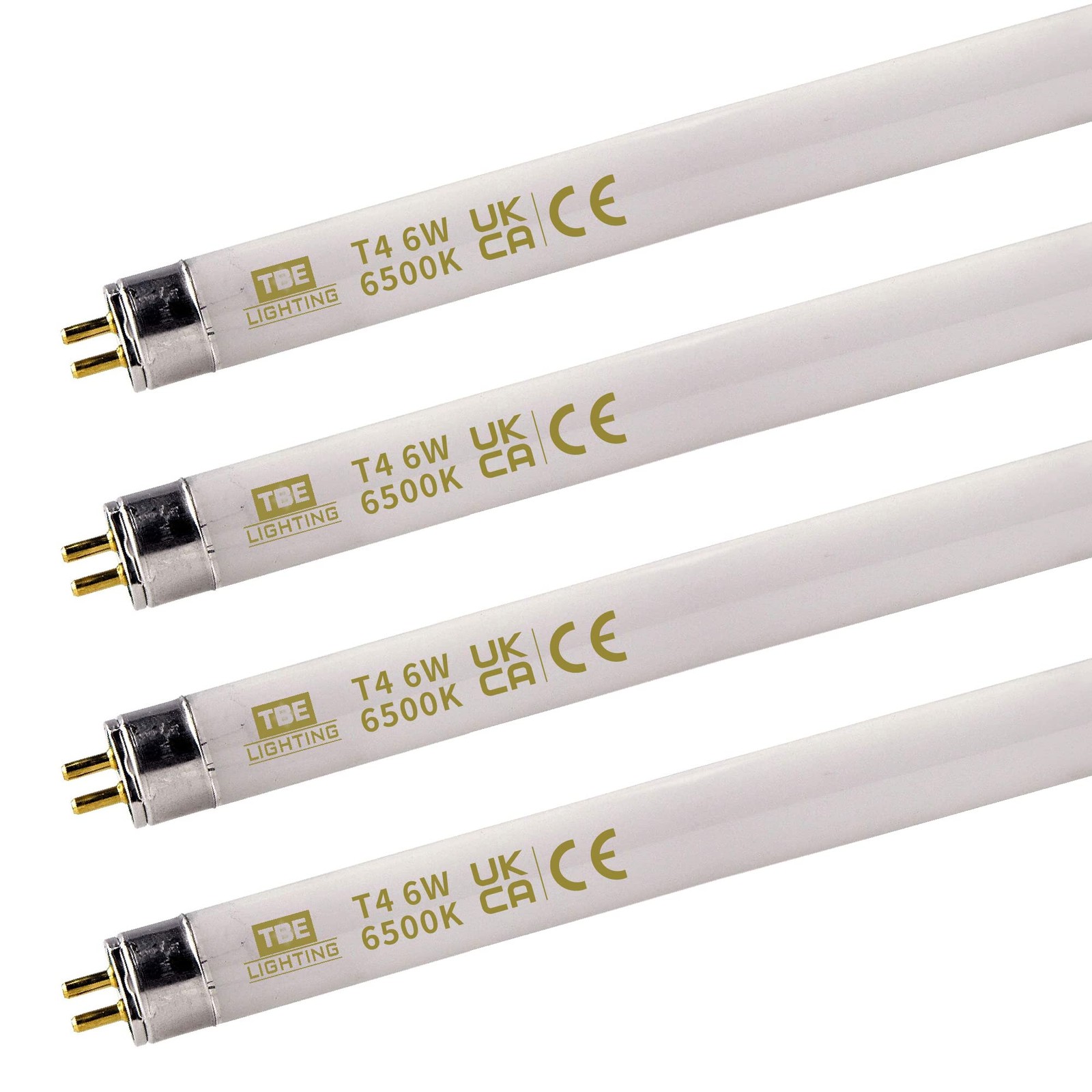 Ampoule CFL T4 6W 232mm éclairage réglette meuble - Lot de 4 tubes fluorescents culot standard G5