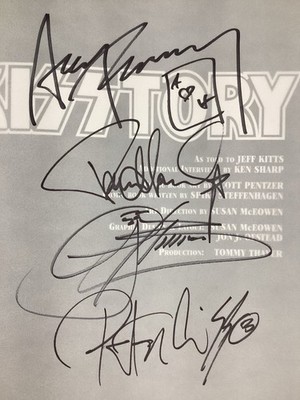 Kiss Signed Book Kisstory Original Lineup 4 Autographs HCB Music