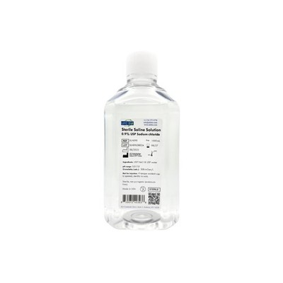 0.9% Normal Saline Solution   Sterile USP Sodium Chloride - Made in USA -