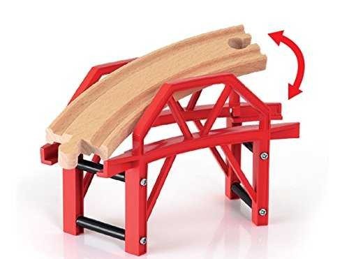 PONTE CON CURVA treni in legno Brio 33699 con rampe bridge ferrovia - Foto 4 di 5